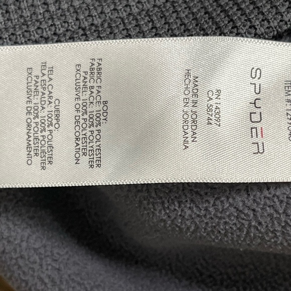 Spyder Men’s Size M Half Zip 100% Poly insulated Streetwear Pullover Zippered - Picture 6 of 6